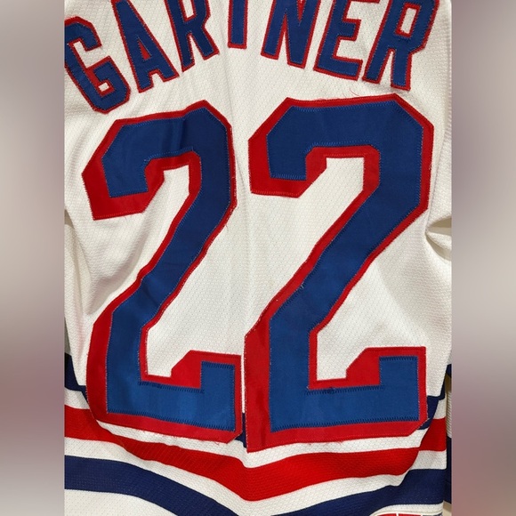 1993 NY Rangers Stanley Cup Mike Gartner Jersey CCM Tag Crazy Patch Size Medium - Picture 5 of 10